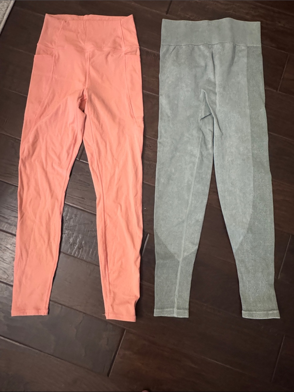 Z Supply Coral and Sage Seamless Leggings Duo